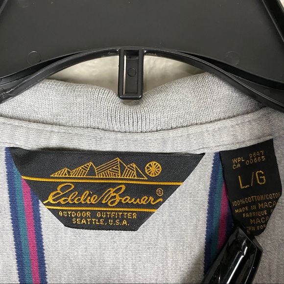 Eddie Bauer Long Sleeve Polo Shirt Size Large - Picture 3 of 7